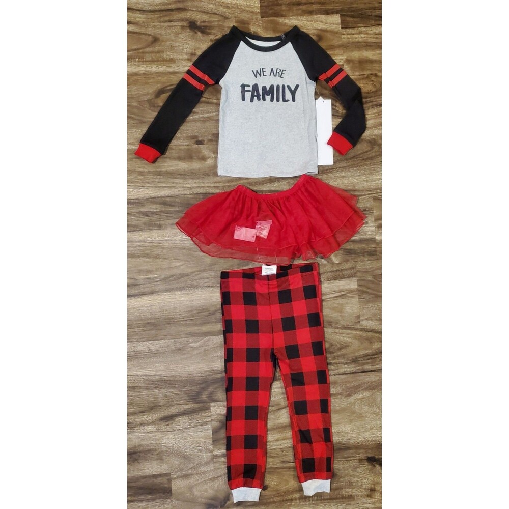 NWT Dream Life SUPER Soft Boy's Girl's 3T We Are Family Pajamas PJs Set LS 3PC